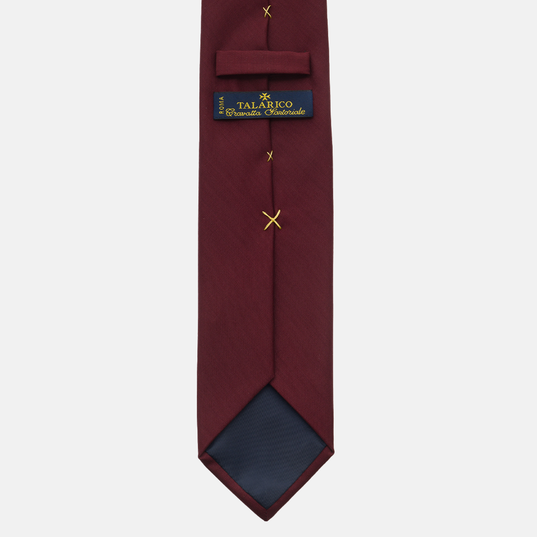 Brown Solid Color Reps Silk Tie - TAL258