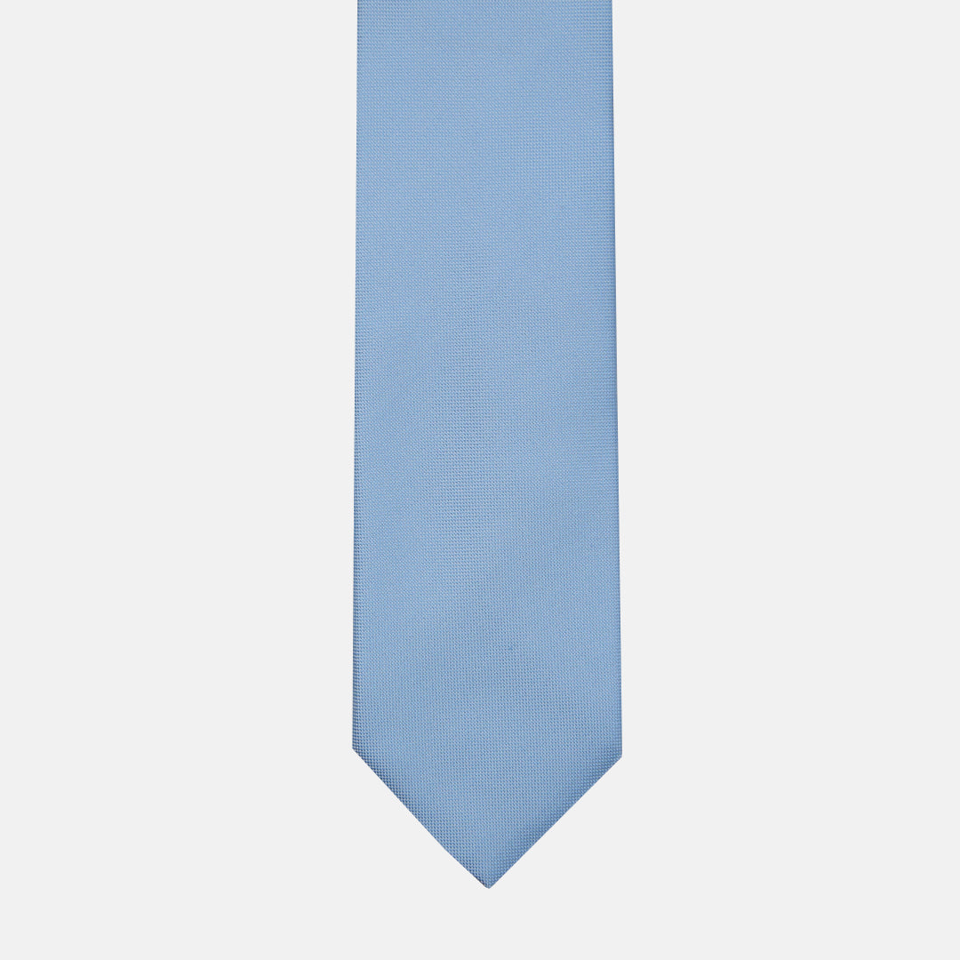 Plain Light Blue Panamino Silk Tie - TAL280