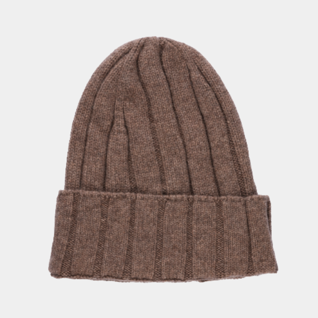 Ribbed Cashmere Beanie