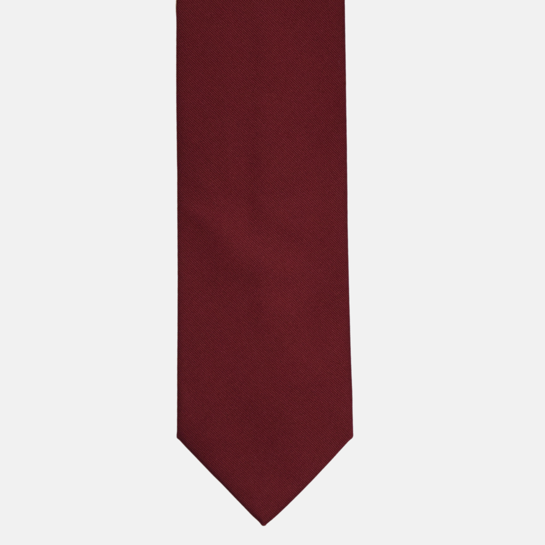 Brown Solid Color Reps Silk Tie - TAL258