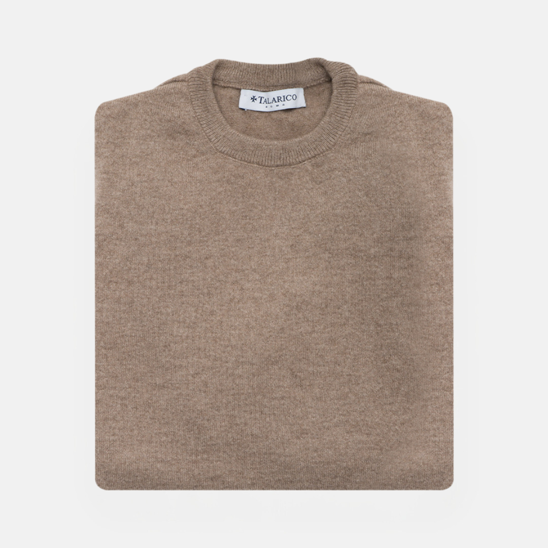 Maglia Girocollo in Cashmere Legno