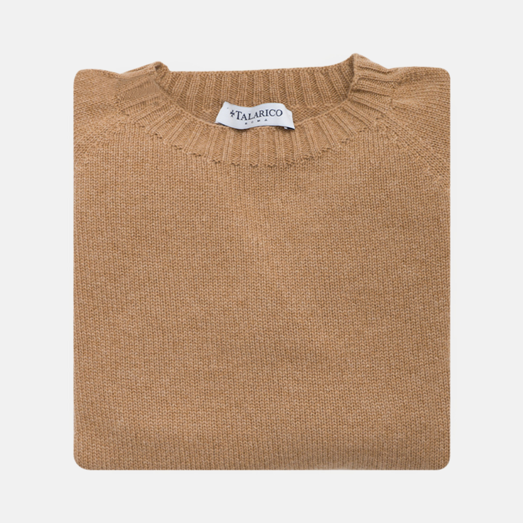 Girocollo in Cashmere Cammello