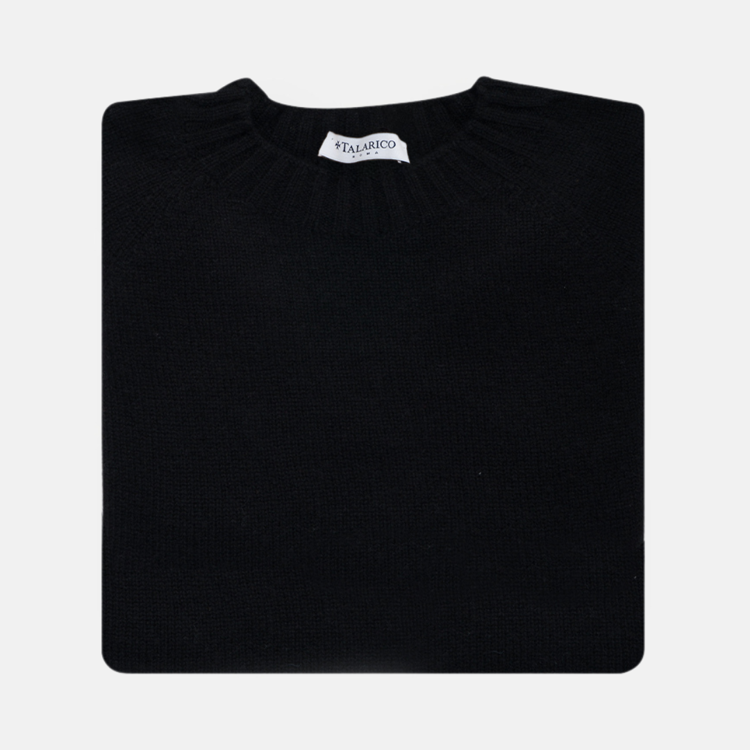 Girocollo in Cashmere Nero