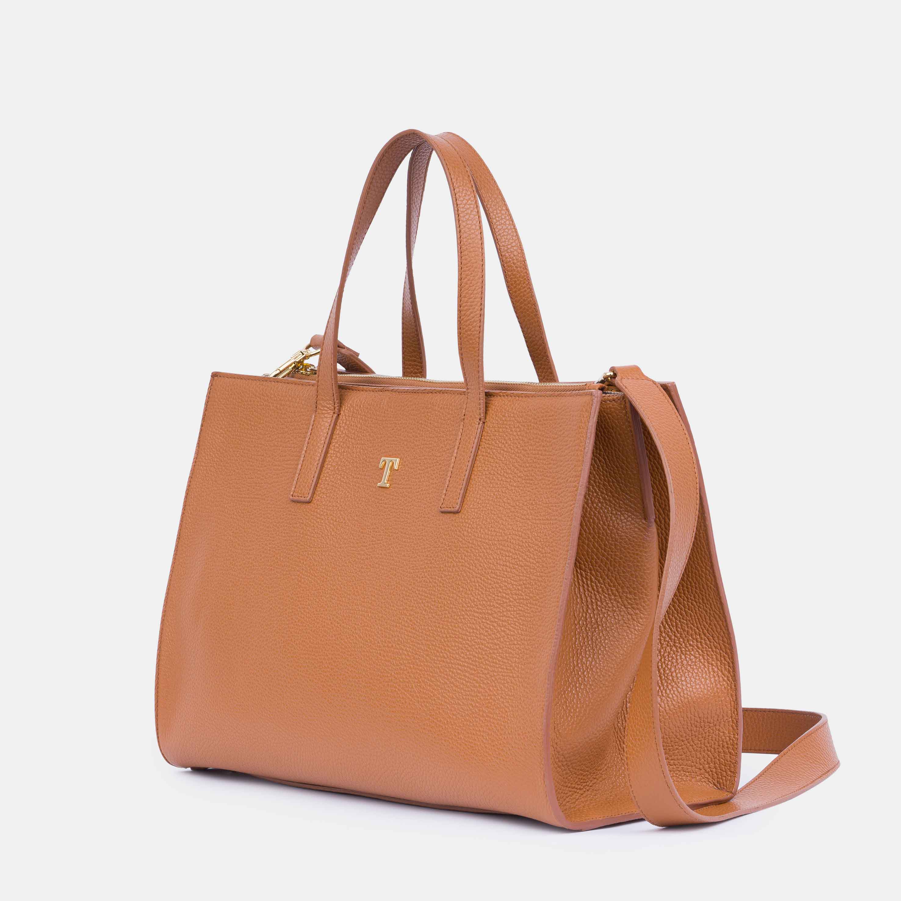 Borsa hot sale shopper cuoio