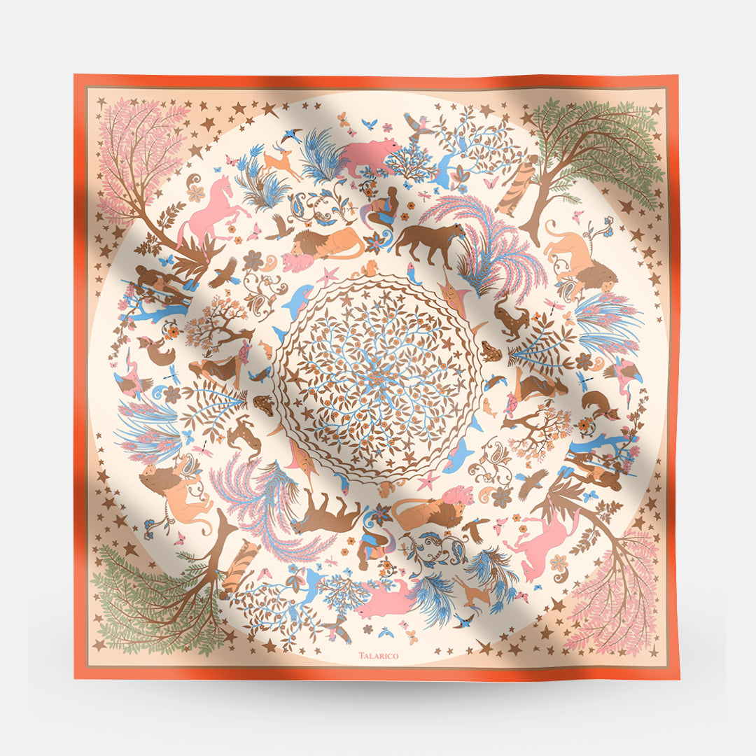 90 Twill Silk Scarf Circle Of Life