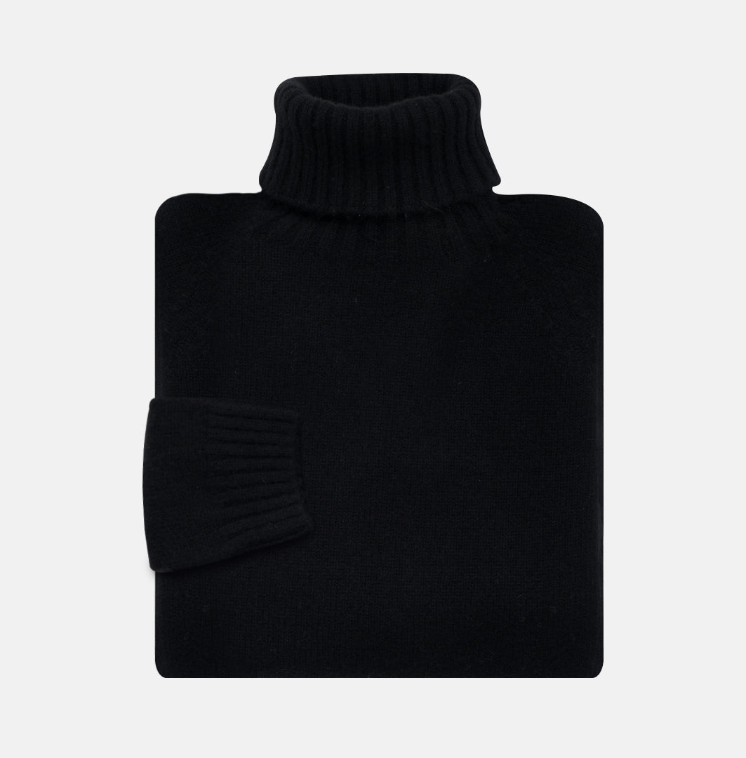 Maglia dolcevita in cashmere Nero