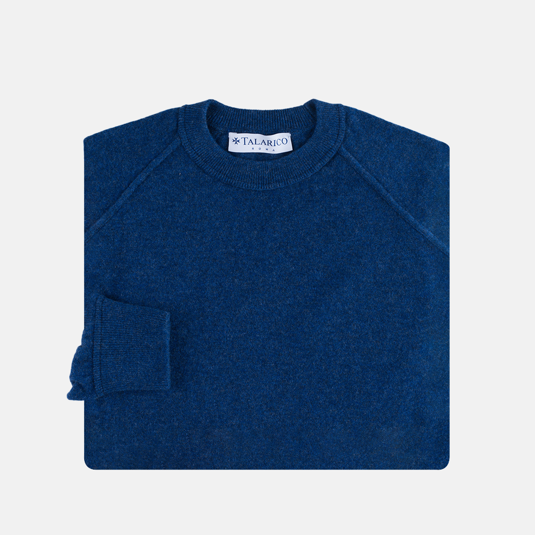 Felpa in cashmere Blu Melange