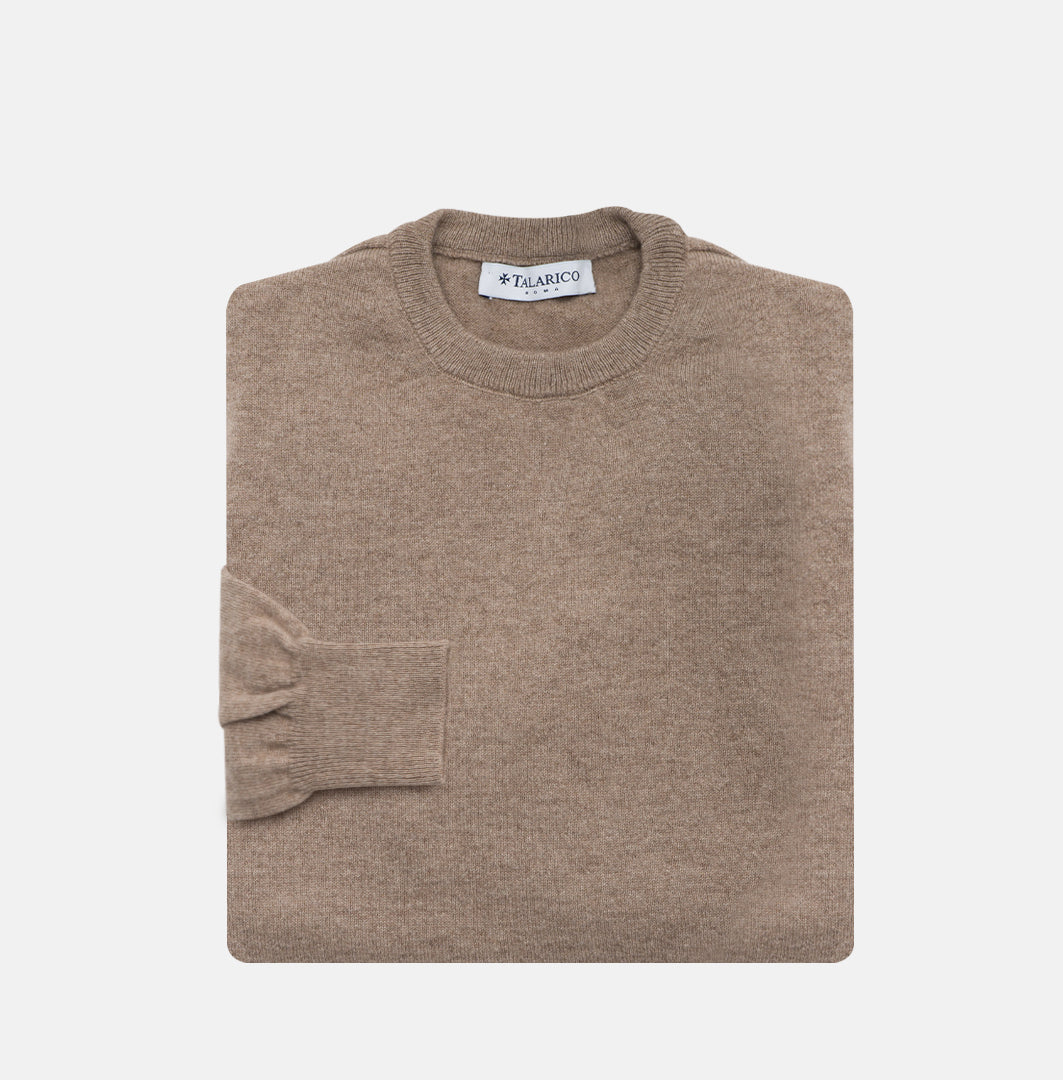 Maglia Girocollo in Cashmere Legno