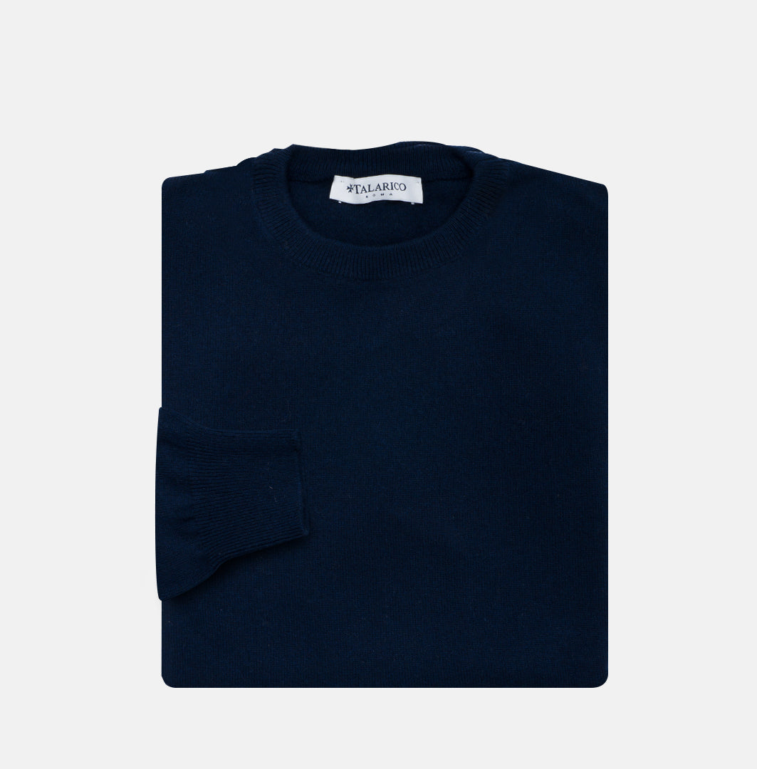 Maglia Girocollo in Cashmere Notturno