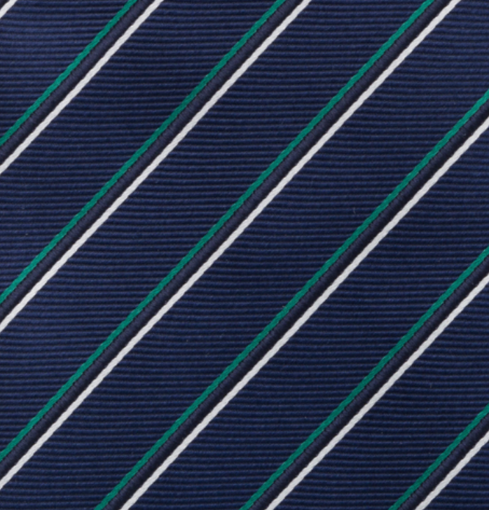 1999 Collection Tie in Heavy Silk Blue with Thin Stripes