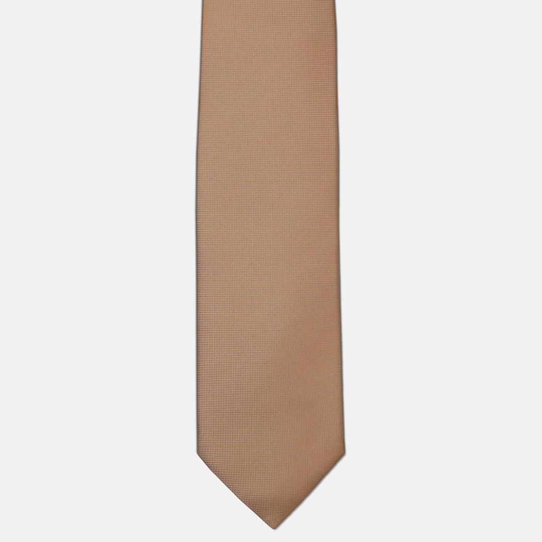 Mustard Solid Color Panamino Silk Tie - TAL283