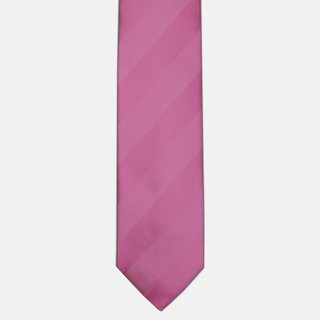 Regimental Silk Tie Pink Tone on Tone Pink TAL 541