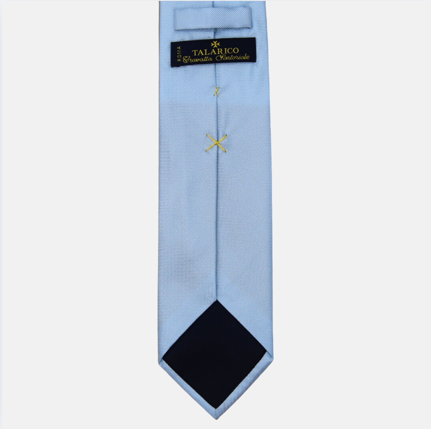 Plain Light Blue Panamino Silk Tie - TAL280