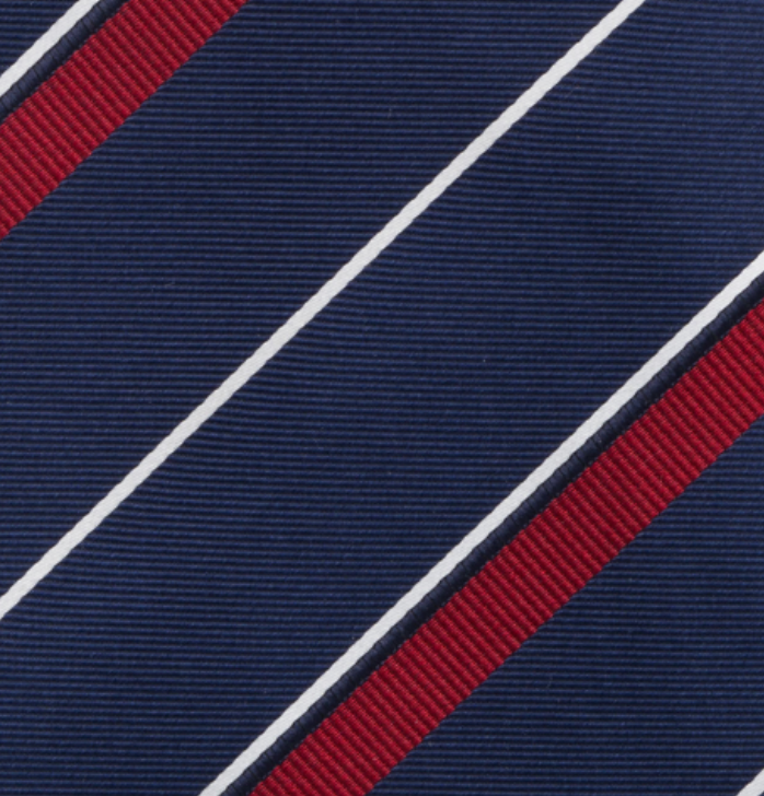 1999 Collection Tie in Heavy Silk Blue with Stripes