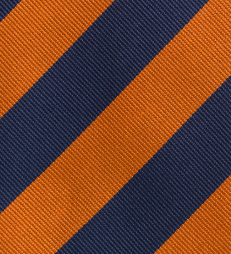 Regimental Blue Orange Silk Tie TAL 516