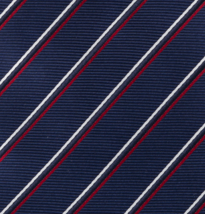 1999 Collection Tie in Heavy Silk Blue with Thin Stripes