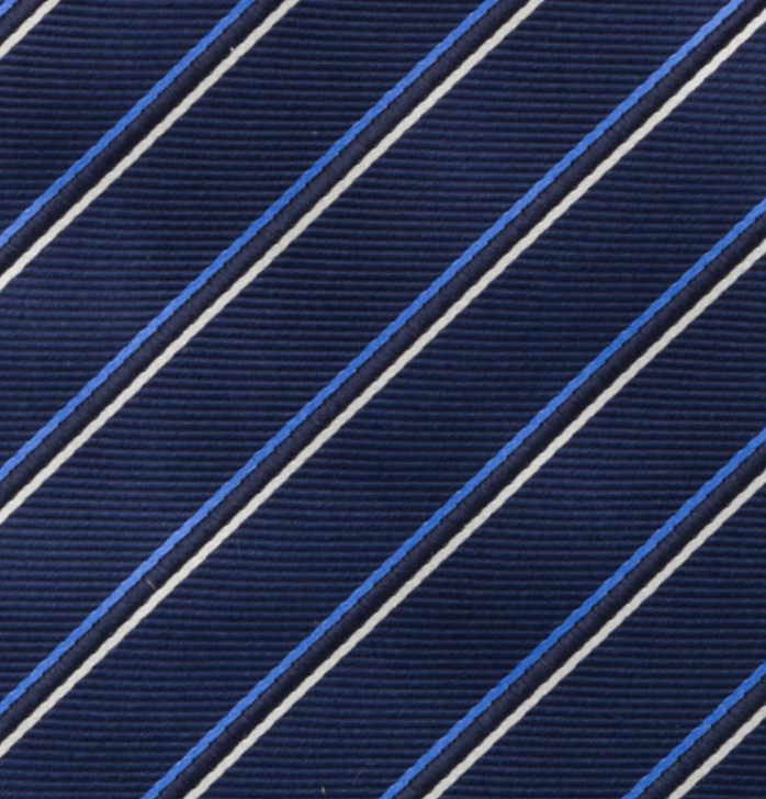 1999 Collection Tie in Heavy Silk Blue with Thin Stripes