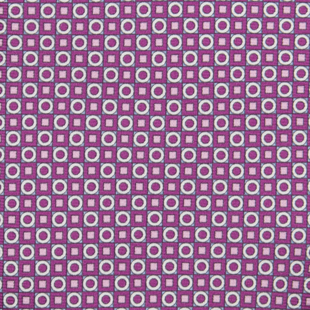 Cravatta 3 pieghe in Seta Fantasia Geometrica Magenta - M49115