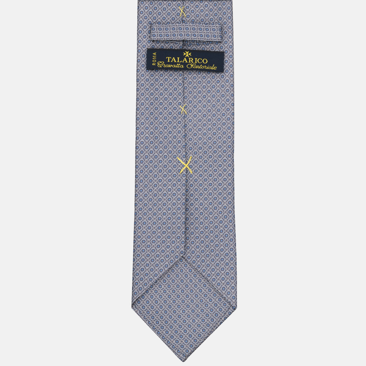 3-fold Silk Tie Geometric Pattern Grey - MO9274