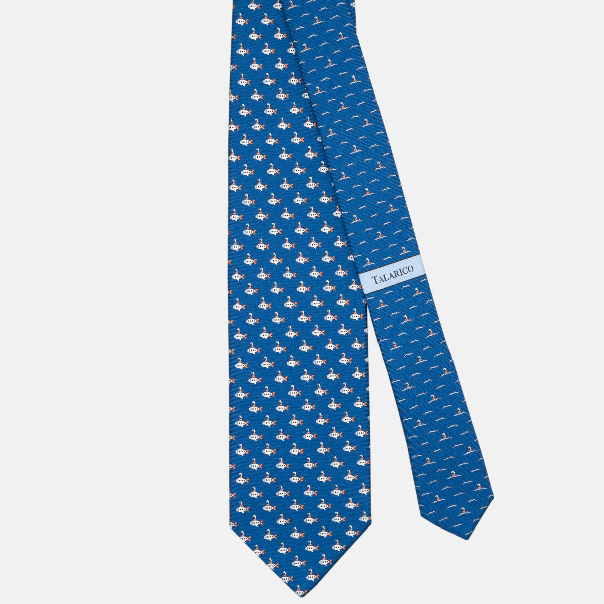 Three-Fold Silk Tie in Submarine Fantasy