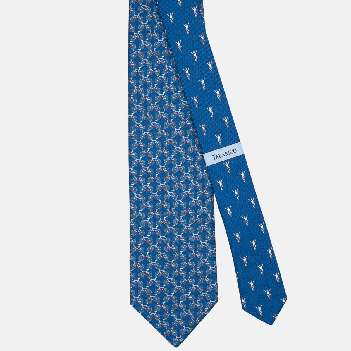 Three-Fold Silk Tie in Bicycle Fantasy